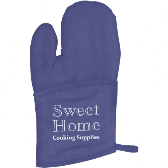 Royal Blue Quilted Cotton Canvas Promotional Oven Mitt