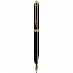 Black Lacquer/Gold Trim Waterman Hemisphere Ballpoint Custom Pen 