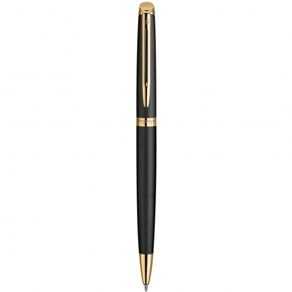 Matte Black/Gold Trim Waterman Hemisphere Ballpoint Custom Pen 
