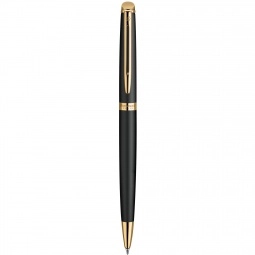 Matte Black/Gold Trim Waterman Hemisphere Ballpoint Custom Pen 