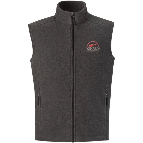 Heather Charcoal Core365 Journey Fleece Custom Vests