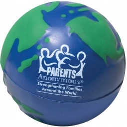 Blue/Green Earth Shaped Promotional Stress Balls