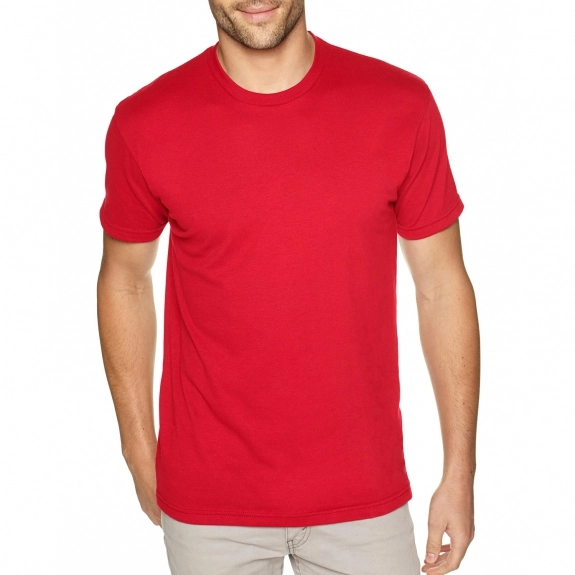 Red Next Level Premium Fitted Sueded Custom T-Shirts