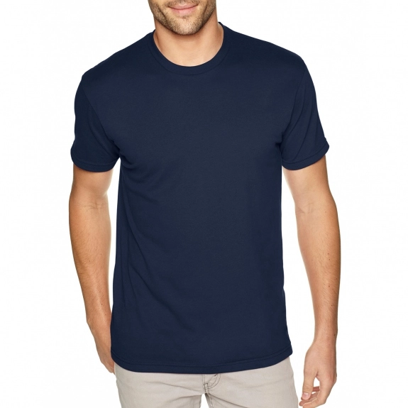 Midnight Navy Next Level Premium Fitted Sueded Custom T-Shirts