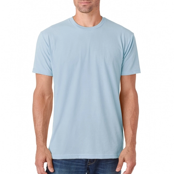 Light Blue Next Level Premium Fitted Sueded Custom T-Shirts