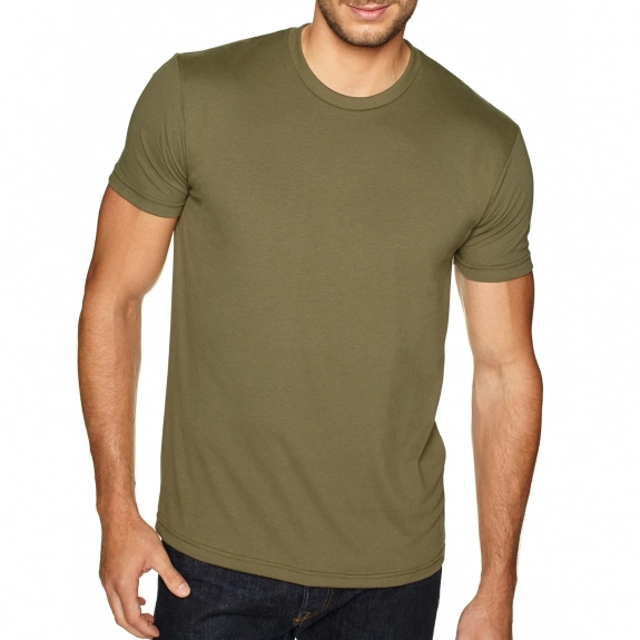 Military Green Next Level Premium Fitted Sueded Custom T-Shirts