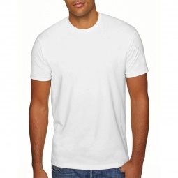 White Next Level Premium Fitted Sueded Custom T-Shirts