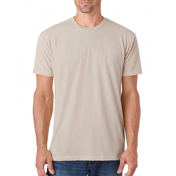 Sand Next Level Premium Fitted Sueded Custom T-Shirts