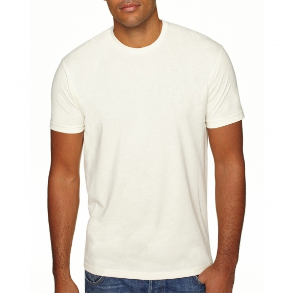 Natural Next Level Premium Fitted Sueded Custom T-Shirts