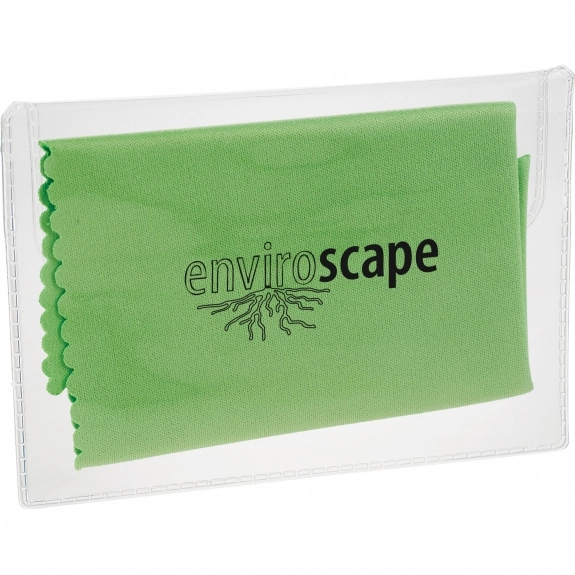 Lime - Microfiber Custom Cleaning Cloth w/ Pouch