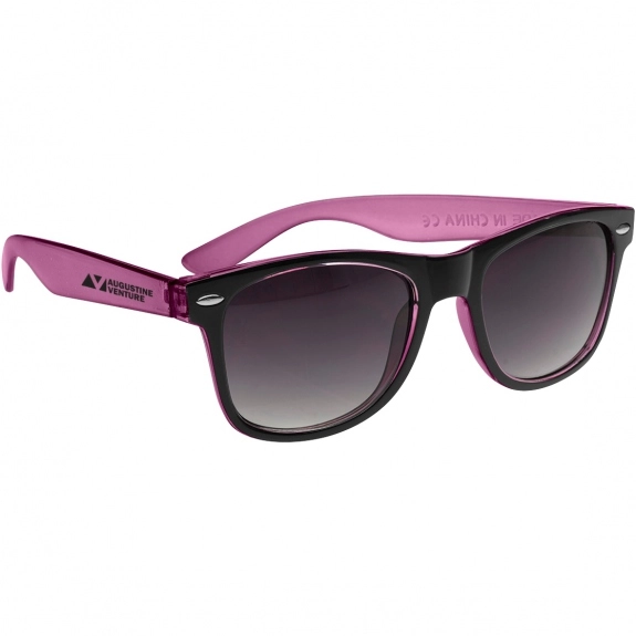 Translucent Purple - Two-Tone Translucent Promotional Sunglasses