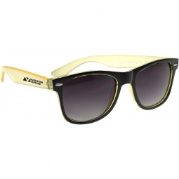Translucent Yellow - Two-Tone Translucent Promotional Sunglasses