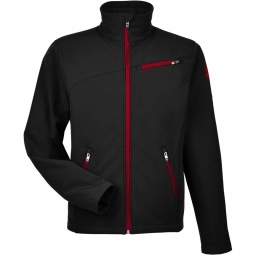 Black / Red Spyder Transport Soft Shell Custom Jacket - Mens