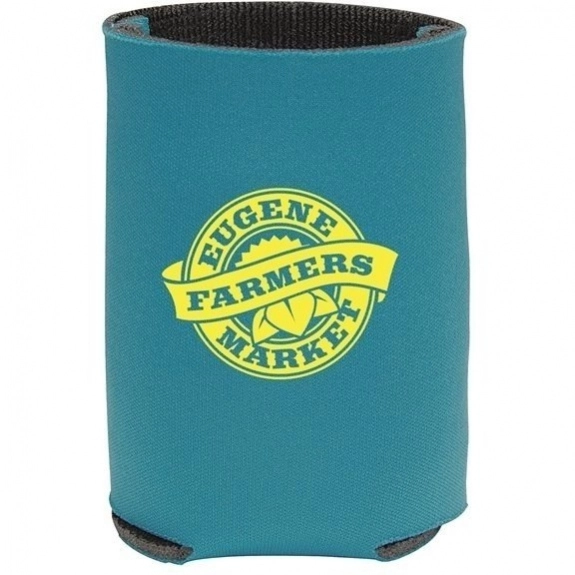 Turquoise - Koozie Eco Collapsible Custom Can Cooler