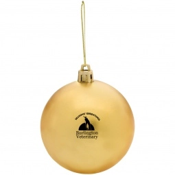 Gold Shatter-Resistant Round Custom Ornament