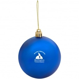 Blue Shatter-Resistant Round Custom Ornament