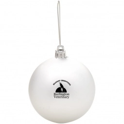 Silver Shatter-Resistant Round Custom Ornament