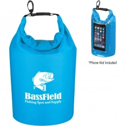 Light Blue Waterproof Custom Dry Bag w/ Window - 2.5L