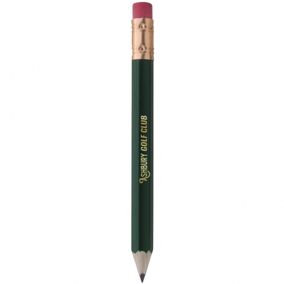 Mallard Hex Wooden Custom Imprinted Golf Pencil w/ Eraser