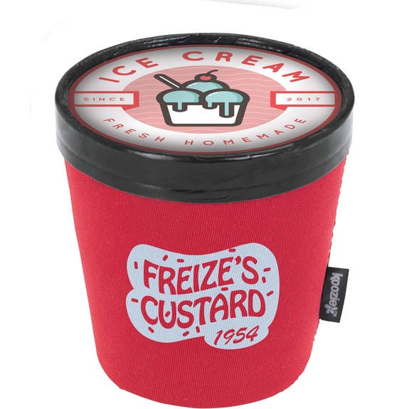 Red Koozie&#174; Custom Logo Ice Cream Kooler