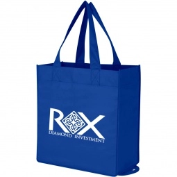Non-Woven Folding Grocery Promotional Tote - 13.5"w x 14.5"h x 6.75"d