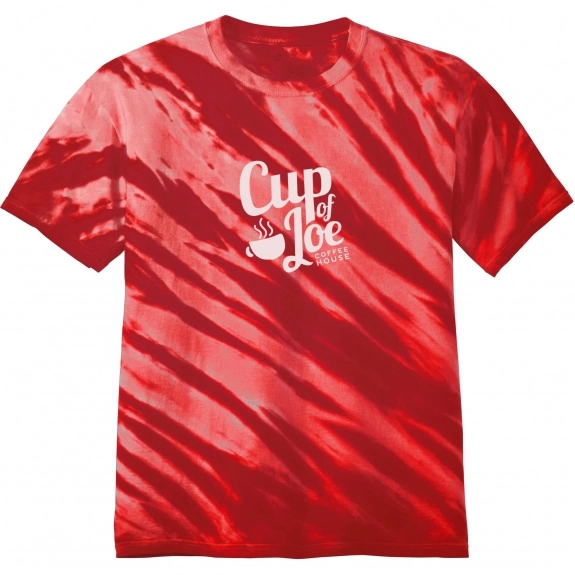 Port & Company Essential Tiger Stripe Tie-Dye Logo T-Shirt