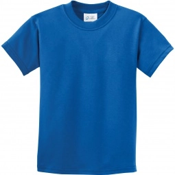 Royal Blue Port & Company Essential Logo T-Shirt - Youth - Dark Colors