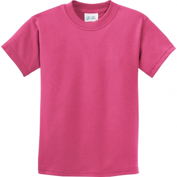 Sangria Port & Company Essential Logo T-Shirt - Youth - Dark Colors