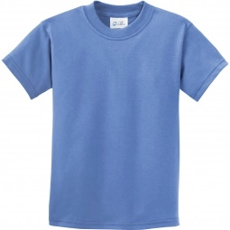 Ultramarine Blue Port & Company Essential Logo T-Shirt - Youth - Dark Color