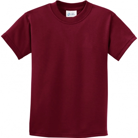 Cardinal Port & Company Essential Logo T-Shirt - Youth - Dark Colors
