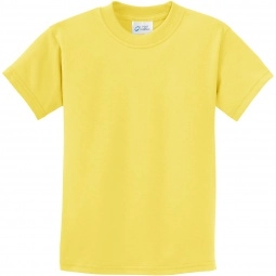 Yellow Port & Company Essential Logo T-Shirt - Youth