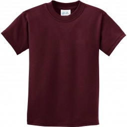 Athletic maroon Port & Company Essential Logo T-Shirt - Youth - Dark Colors