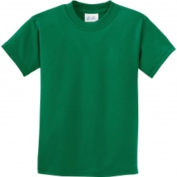 Kelly Green Port & Company Essential Logo T-Shirt - Youth - Dark Colors