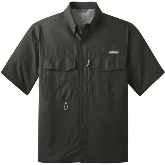 Boulder Eddie Bauer Short Sleeve Custom Button Down Fishing Shirt - Men's