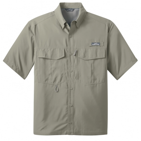 DriftWood Eddie Bauer Short Sleeve Custom Button Down Fishing Shirt - Men's