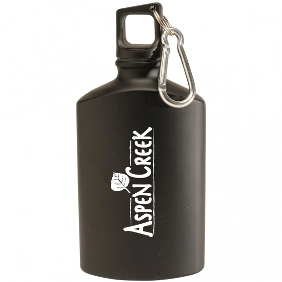Black Aluminum Canteen Style Promotional Water Bottle