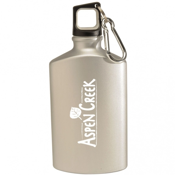 Silver Aluminum Canteen Style Promotional Water Bottle