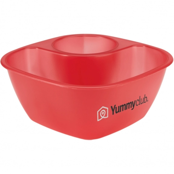 Translucent Red Dip-It Custom Snack Bowl
