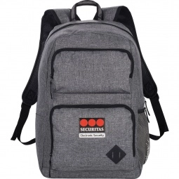 Promotional Graphite Deluxe Promotional Computer Backpack - 17.5" with Logo
