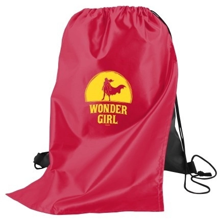 Red - Superhero Custom Drawstring Backpack - 13.5"w x 15.5"h