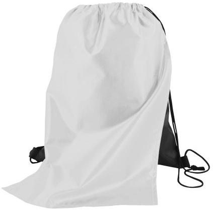 White - Superhero Custom Drawstring Backpack - 13.5"w x 15.5"h
