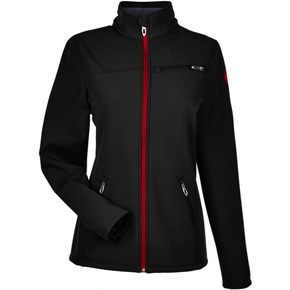 Black / Red Spyder Transport Softshell Custom Jacket - Womens