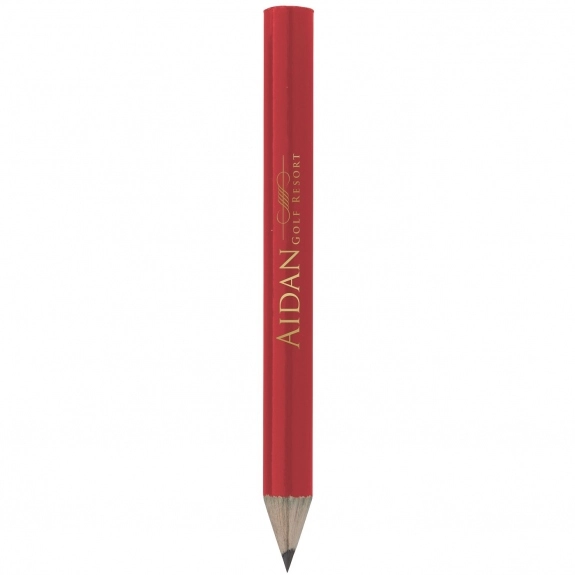 Red Round Wooden Custom Golf Pencil
