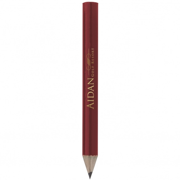 Cranberry Round Wooden Custom Golf Pencil