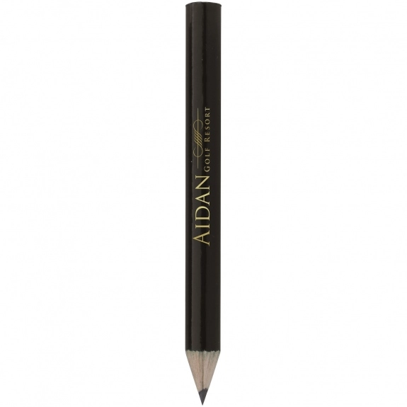 Black Round Wooden Custom Golf Pencil