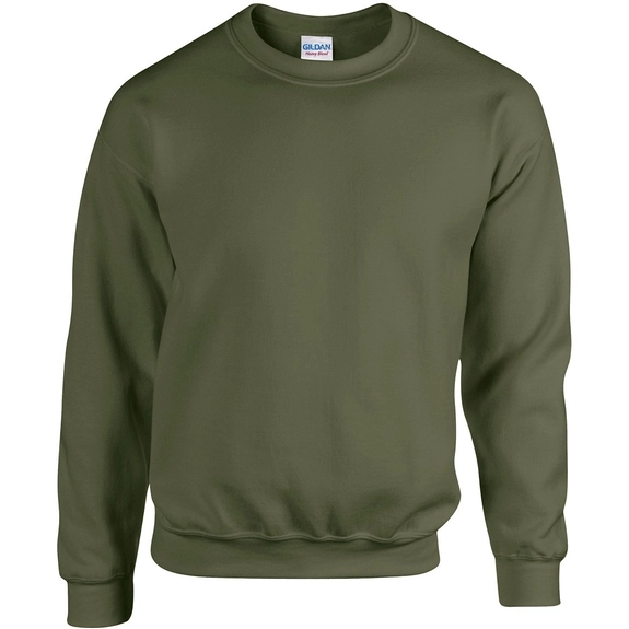 Military green Gildan&#174; Crewneck Logo Sweatshirt - Colors