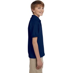 Side - Gildan 50/50 Jersey Branded Polo Shirt - Youth