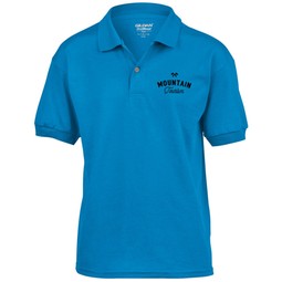 Gildan® 50/50 Jersey Branded Polo Shirt - Youth