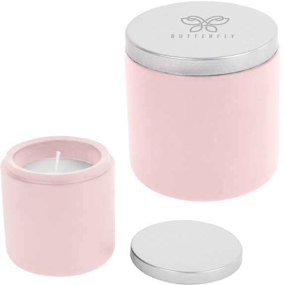 Pink Cali Clay Cement Custom Candle