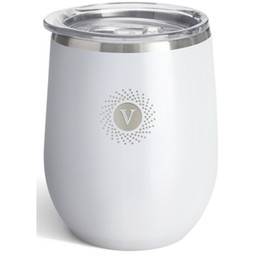 White - Swig Life&#153; Stainless Steel Custom Stemless Wine Tumbler